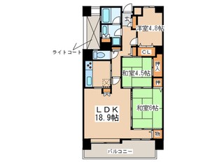 清喜スカイマンション二日市の物件間取画像